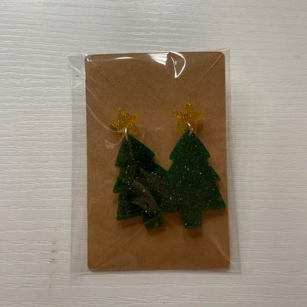 Christmas tree earrings